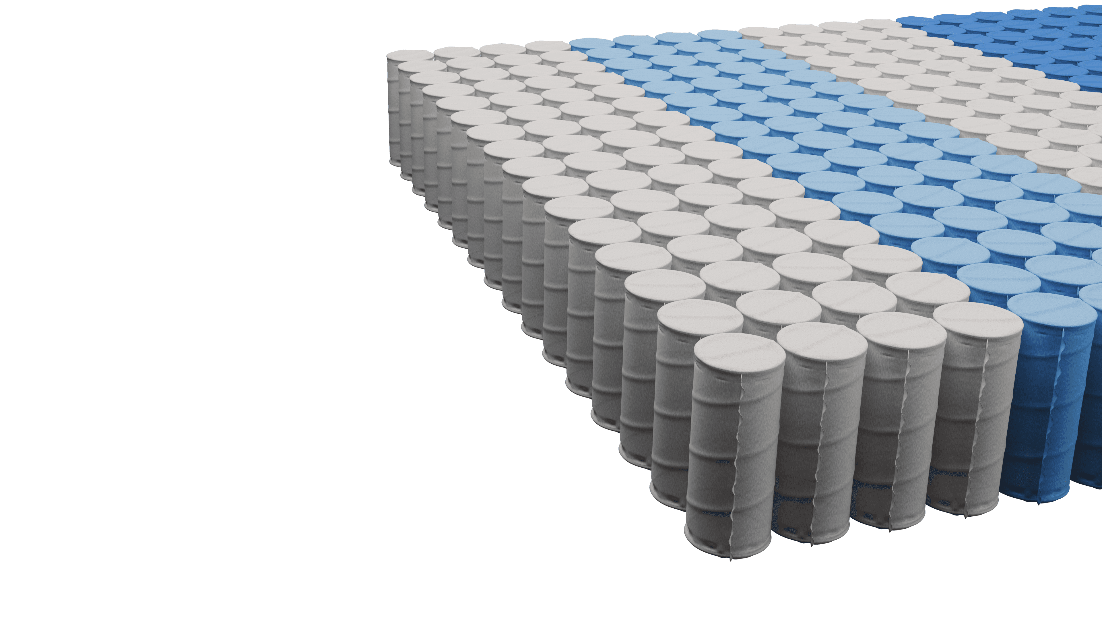 Matrix Zone pocket spring unit with three wire firmness zones