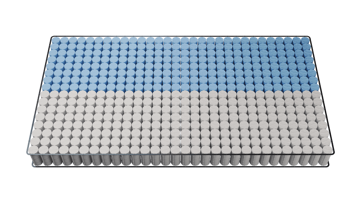Divided Comfort top view